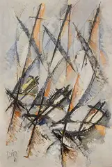 Les Regates by Roger Lersy, Oil on Canvas, offered Mar 2025