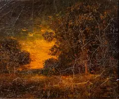 Ralph Albert Blakelock, Untitled, Oil on Canvas