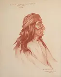 Elbridge Ayer Burbank, Chief Na.Ven.Do.Stay, Crayon on Paper