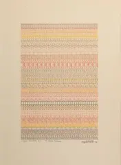 Angelo Testa, Linear Rhythm #14, Mixed Media Drawing