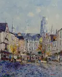 Jean-Pierre Dubord, St. Ouen en Automne, Oil on Canvas
