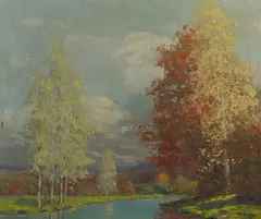 Untitled by Wilbur Kensler, Oil on Board, offered May 2025