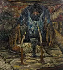 Kiddush by Fred Rappaport, Oil on Board, offered May 2025