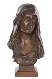 Eugène Marioton, Madonna, Bronze Bust