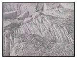 Eroded Shores by Edna Andrade, Graphite Aquarelle Pencil on Canvas, offered Jun 2025