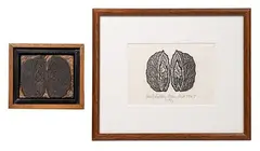 Open Nut by Jacques Hnizdovsky, Woodcut and Printing Block, offered Jun 2025