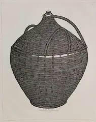 Demijohn by Jacques Hnizdovsky, Woodcut, offered Jun 2025