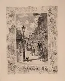 Félix Buhot, Fete Nationale, Etching