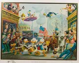 Carl Barks, July Fourth in Duckburg, Lithograph