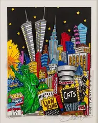 Charles Fazzino, Lighting Up New York, Mixed Media