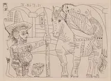 Couple, Owl, and Odalisque on a Horse by Pablo Picasso, Etching, offered Aug 2025