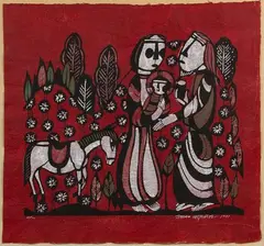 Sadao Watanabe, The Holy Family, Woodcut