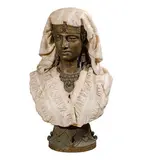 Pietro Calvi, Pharaoh, Bronze and Marble Bust