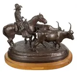 The Long Hard Trail by John French, Bronze Sculpture, offered Sep 2025
