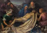 Carlo Romagnoli, Pieta, Oil on Canvas