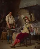 The New Blade by Charles-Alexandre Coëssin de la Fosse, Oil on Canvas, offered Sep 2025