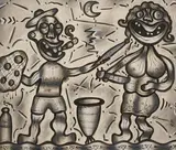 Pintando La Alegria by Guillermo Socarras Hernandez, Oil on Canvas, offered Sep 2025