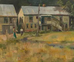 Louis Bouché, Old Houses, Ghent, Oil on Canvas