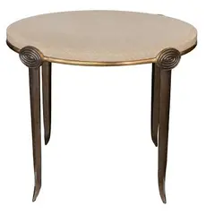 Tom Corbin, Untitled, Bronze and Limestone Side Table