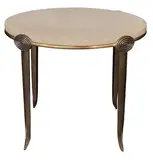 Tom Corbin, Untitled, Bronze and Limestone Side Table