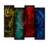 Chris DeRubeis, Untitled, Mixed Media on Metal Panels