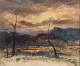Stormy Sunset by Felix Russman, Oil on Canvas, offered Oct 2025