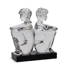 Loredano Rosin, Seated Children, Glass Sculpture