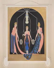 Romain de Tirtoff Erte, Three Graces, Serigraph