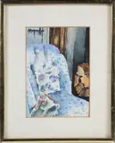Blue Chair by Virginia Bailey, Watercolor on Paper, offered Feb 2026