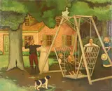 The Yard Swing by Steve L. Cull, Oil on Canvas, offered Feb 2026