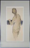 Roy Bailey, Standing Lady, Pencil and Gouache