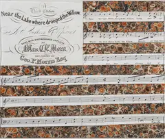 Musical Rendition American Flag by Richard Kemble, Mixed Media Painting, offered Feb 2026