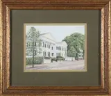 Portrait of 94 Main and the Hadwen House by Pat Longley, Watercolor on Paper, offered Feb 2026