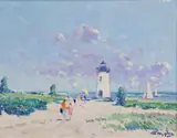 Approaching the Lighthouse by Nicholaas Van Der Plas, Oil on Board, offered Feb 2026