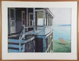 Oceanfront Deck by Sheri Wilson Rae, Oil and Pastel on Paper, offered Feb 2026