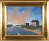 Sunset Street Scene by S. Robinson, Oil On Canvas, offered Feb 2026