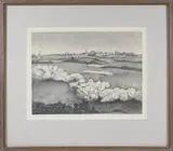 Ruth Haviland Sutton, View of the Town of Nantucket from the Moors, Lithograph