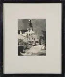 Stone Alley Nantucket by R. A. Bridge, Woodblock, offered Feb 2026