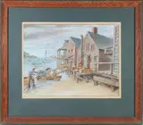 North Wharf Looking Toward Steamboat Wharf by Ira Berlow, Pastel On Paper, offered Feb 2026