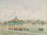 Spring House Gazebo Eden Park Cincinnati Ohio by India Boyer Architectural, Watercolor, offered Feb 2026