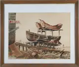 By the Way Nantucket by George C. Thomas II, Watercolor on Paper View of Boatyard, offered Feb 2026