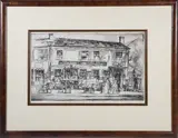 Earl Horter, Ye Olde Curiosity Shop, Engraving Of Old Nantucket Antiques Store