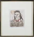 Chief Joseph by Elaine Gifford Etching and, Watercolor Painting, offered Feb 2026