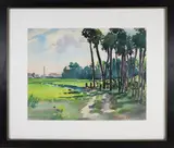 Edgar W. Jenney, Sugar Plantation, Watercolor on Paper