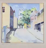Step Lane, Nantucket by Beatrix Warner, Watercolor on Paper, offered Feb 2026