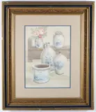 Barbara Van Winkelen, Nantucket Crockery, Watercolor On Paper