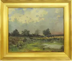 Willard Metcalf, Landscape, Oil on Canvas