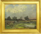 Willard Metcalf, Landscape, Oil on Canvas