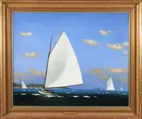 Vern Broe, Island Day Trip, Oil on Board