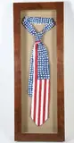 Patriotic American Flag Necktie by Mellie Cooper, Acrylic on Handmade Paper, offered Jul 2026